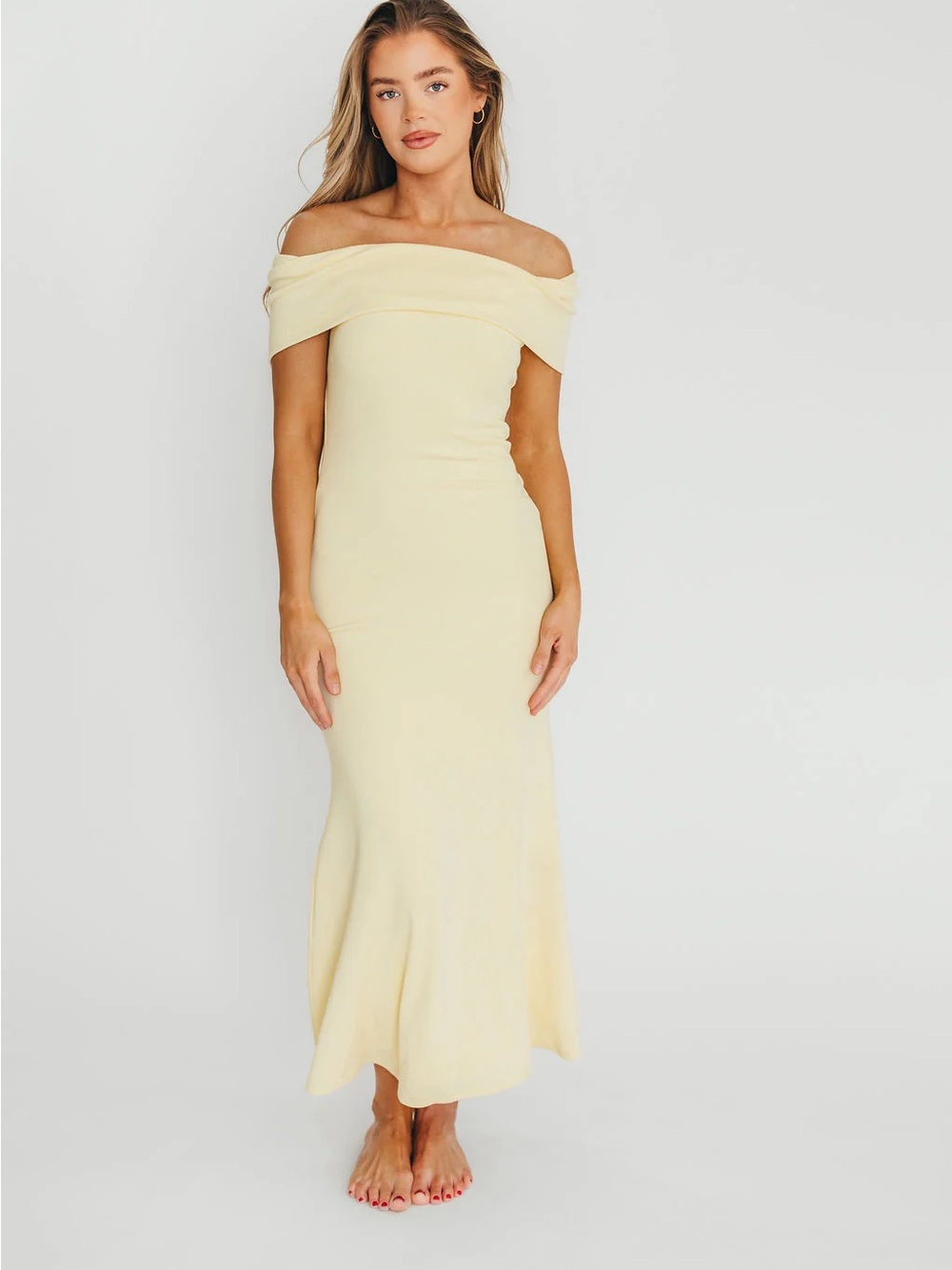 Worth collective Monroe maxi dress butter yellow bump friendly